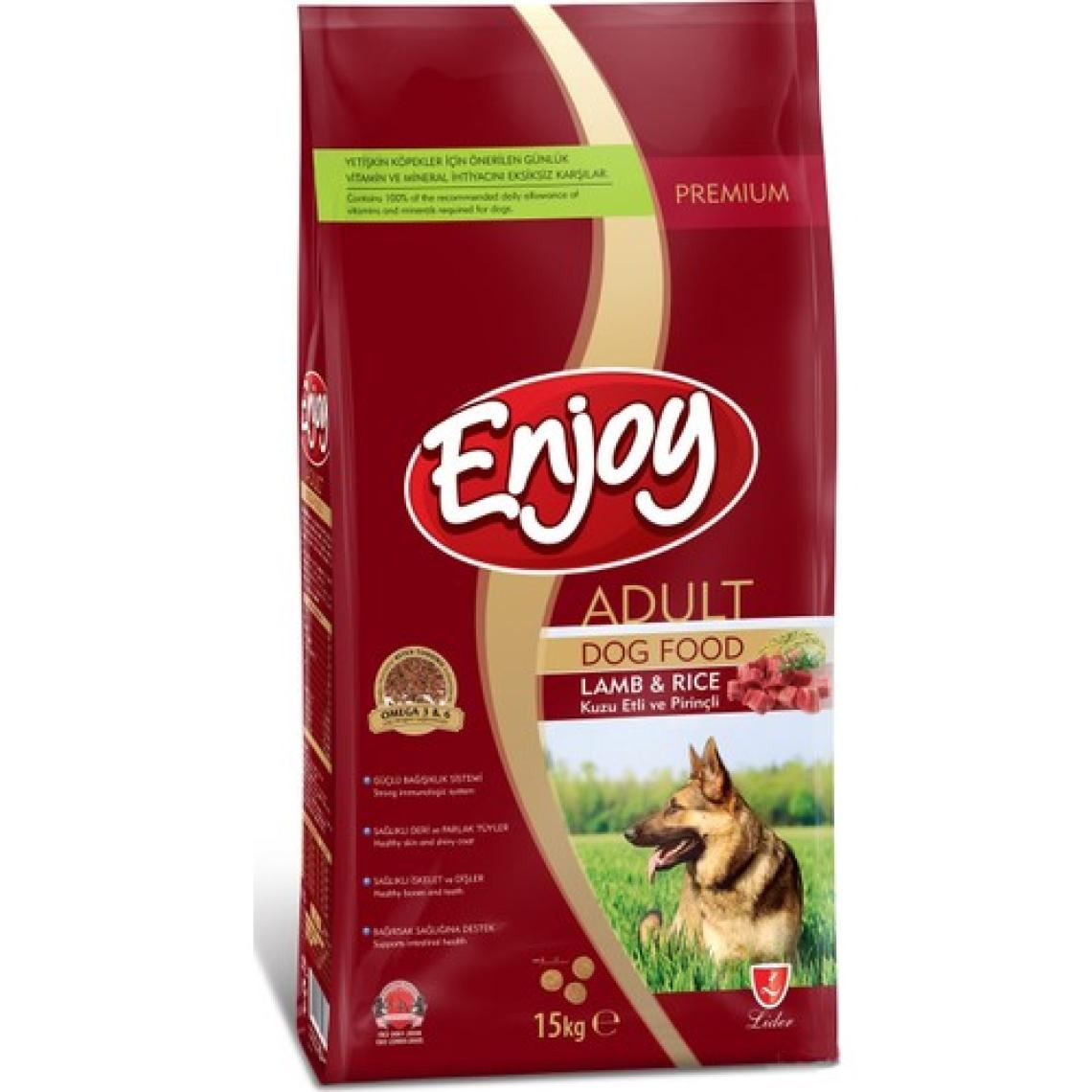 Enjoy Kuzu Etli ve Pirinçli 15 kg Yetişkin Köpek Maması