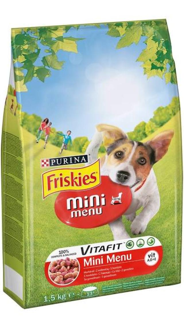 Purina  Friskies Mini Menü Etli Köpek Maması 1.5 kg
