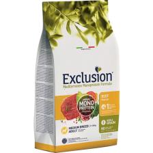 Exclusion Monoprotein Düşük Tahıllı Sığır Etli ve Narlı Orta Irk Yetişkin Köpek Maması 12 kg