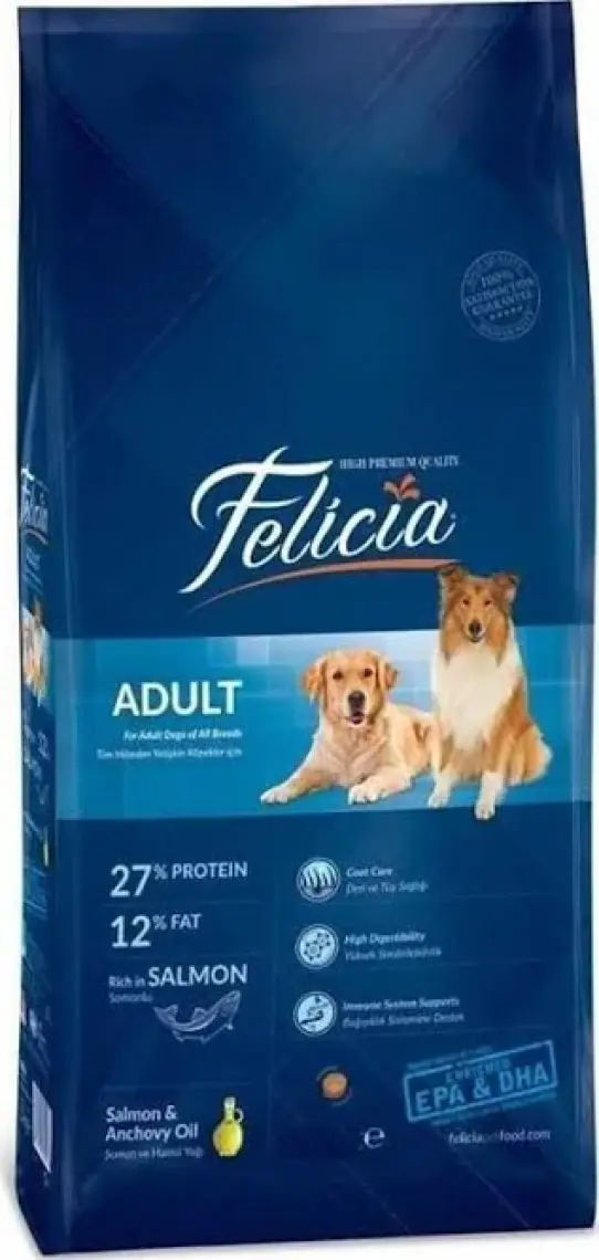 Felicia Düşük Tahıllı Hipoalerjenik Somonlu Orta ve Büyük Irk Yetişkin Köpek Maması 3kg