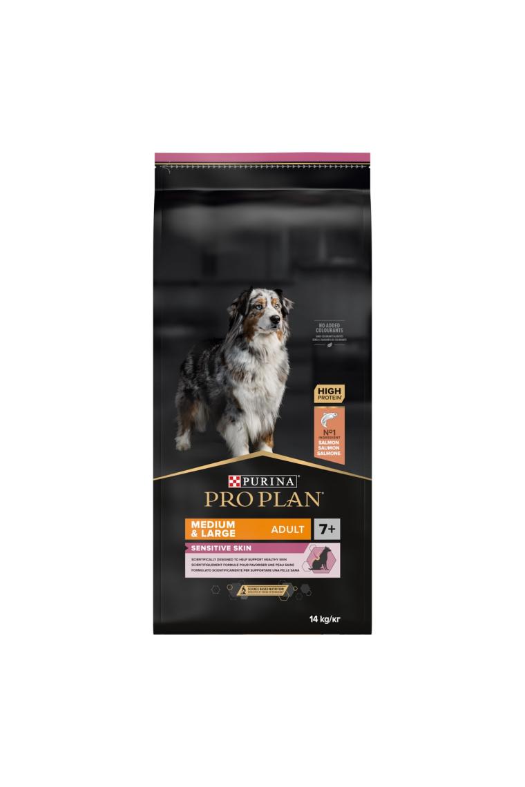 Pro Plan Sensitive Skin +7 Medium & Large Somonlu 14 kg Yaşlı Köpek Maması