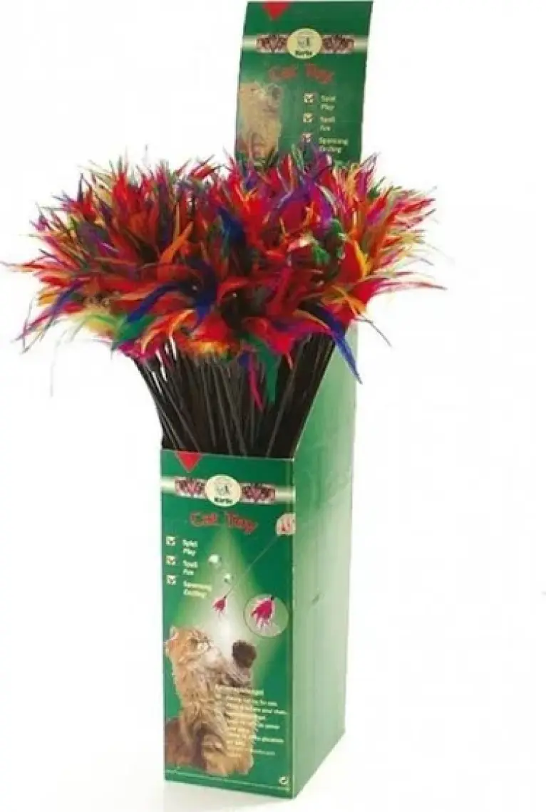 Karlıe Tüylü Kedi Oltası 59Cm