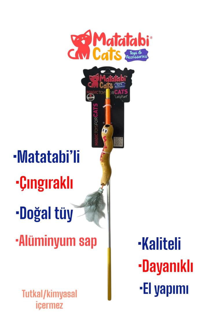 Matatabi Cats Al. Saplı Wormy Kedi Oltası, Sesli Peluş Kedi Oyuncaklı -  Doğal  Matatabi Içerikli