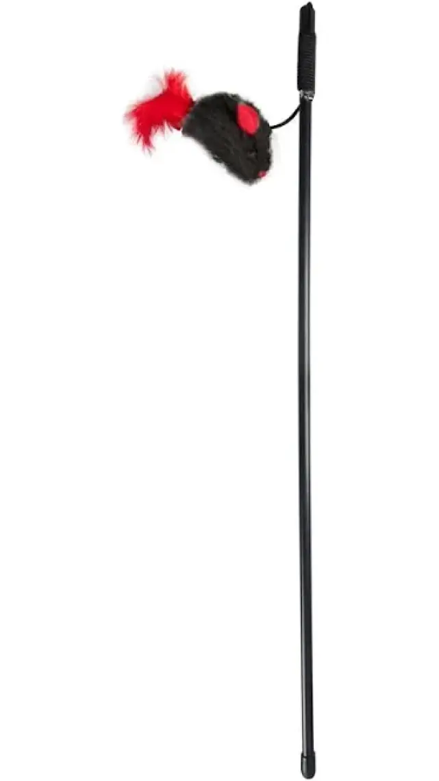 Karlıe Kedi Oltası Sesli Fare 65Cm Karışık Renkli