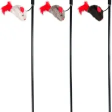 Karlıe Kedi Oltası Sesli Fare 65Cm Karışık Renkli