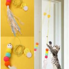 Elastik Yapışkanlı Kedi Oyun Oltası