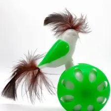 Tineke Vantuzlu Yaylı Kuş Kedi Oyuncağı  1 Adet