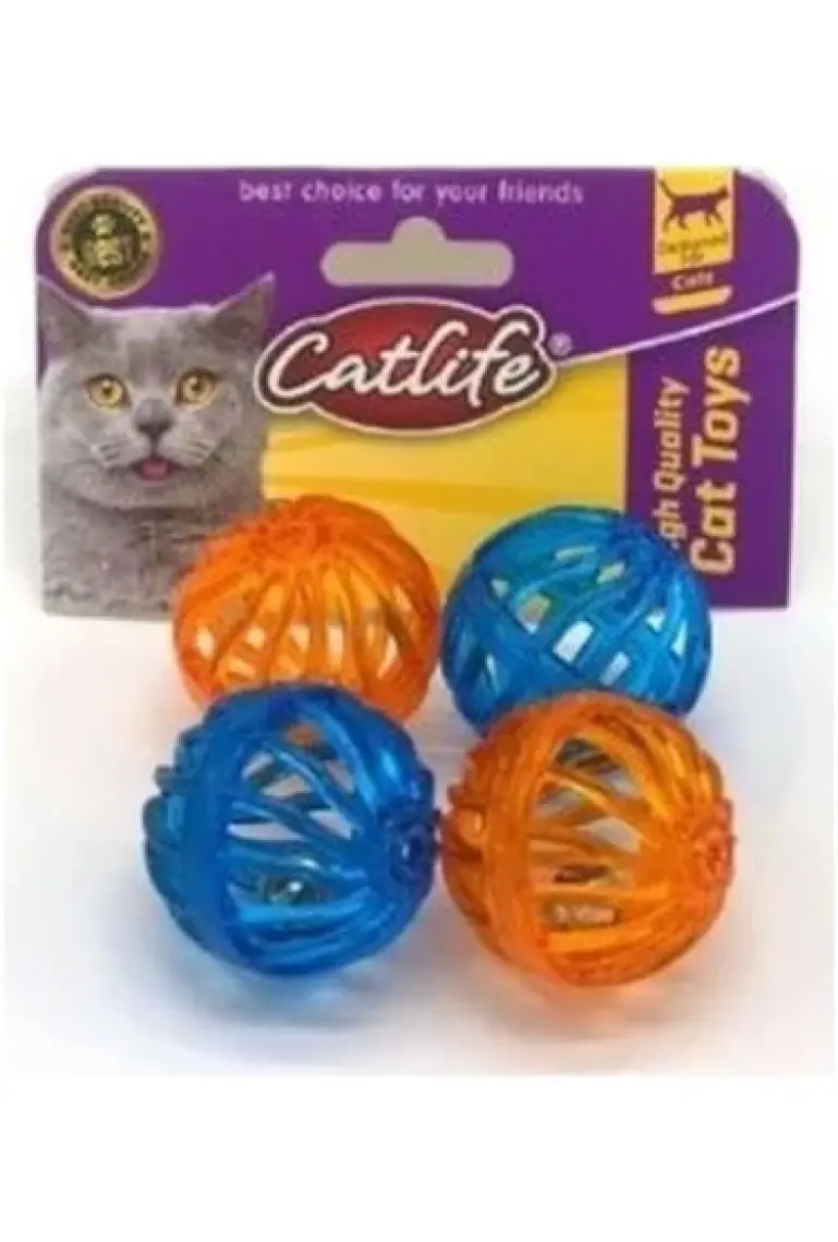 Catlife  Zilli Kedi Oyuncağı 4'lü Paket Top Yeşil