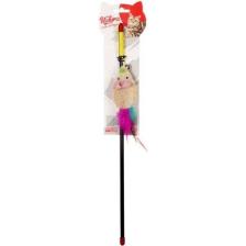 Natura PTC-053 Doğal Sünger Fare Kedi Olta Oyuncağı 45 cm