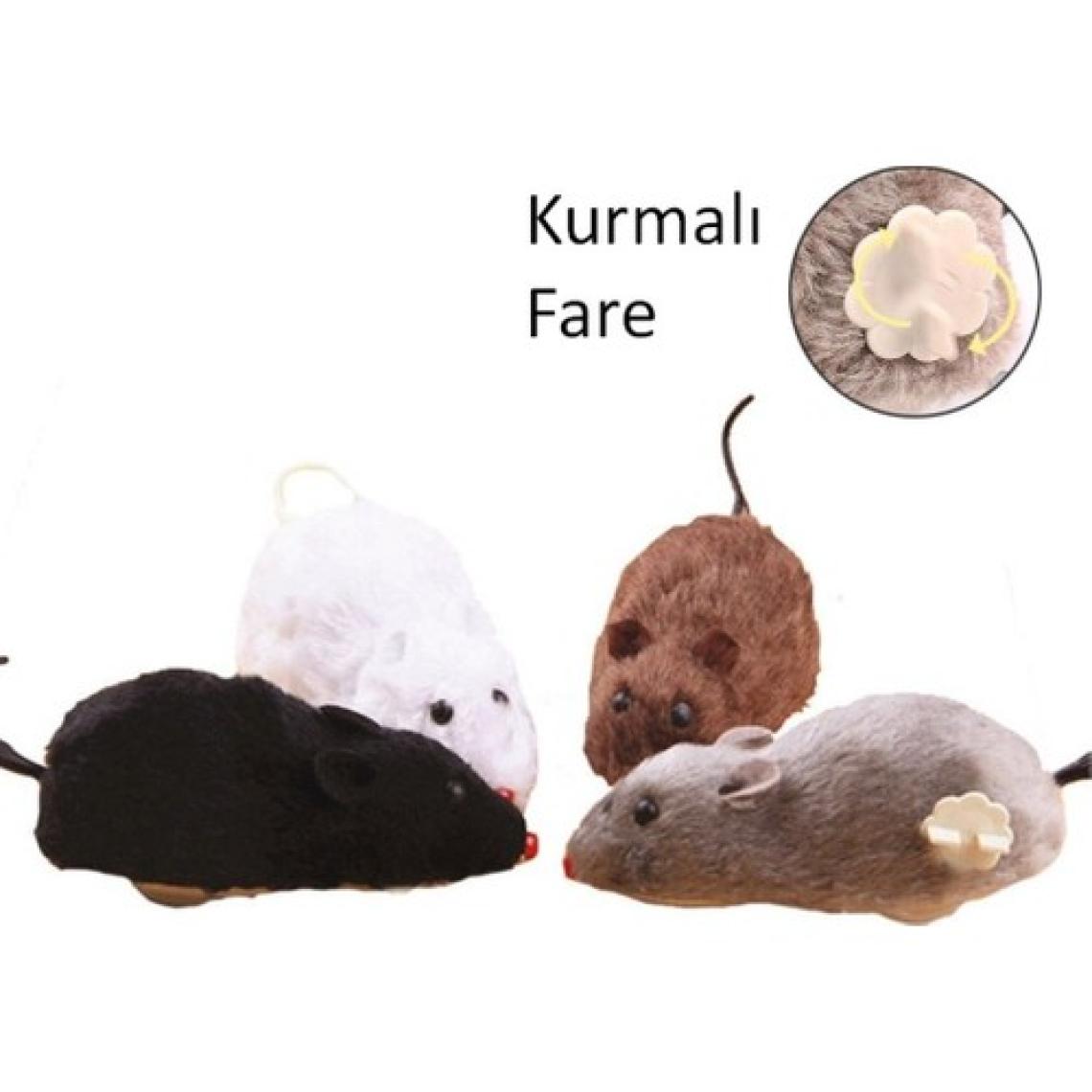 Yıldızhane Kurmalı Tüylü Kedi Eğitim Oyuncağı Tüylü Fare