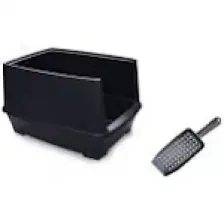 Relax Yarı Kapalı Kedi Tuvaleti + Kürek Antrasit