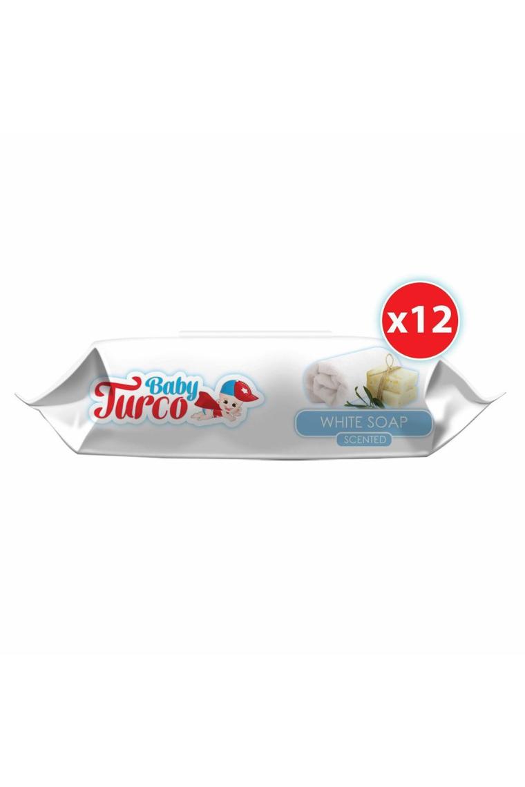 Baby Turco Beyaz Sabun Kokulu 90 Yaprak 12'li Paket Islak Mendil