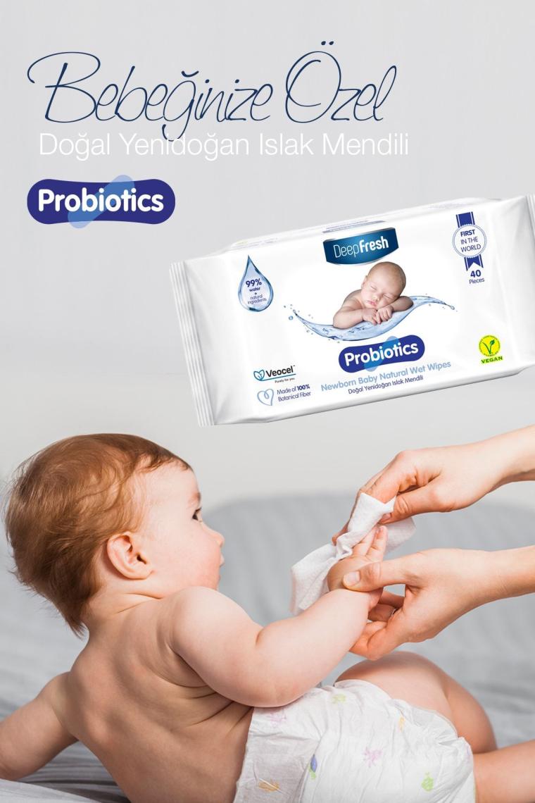 Probiyotik Doğal Yenidoğan Islak Mendil 18 x 40 Yaprak