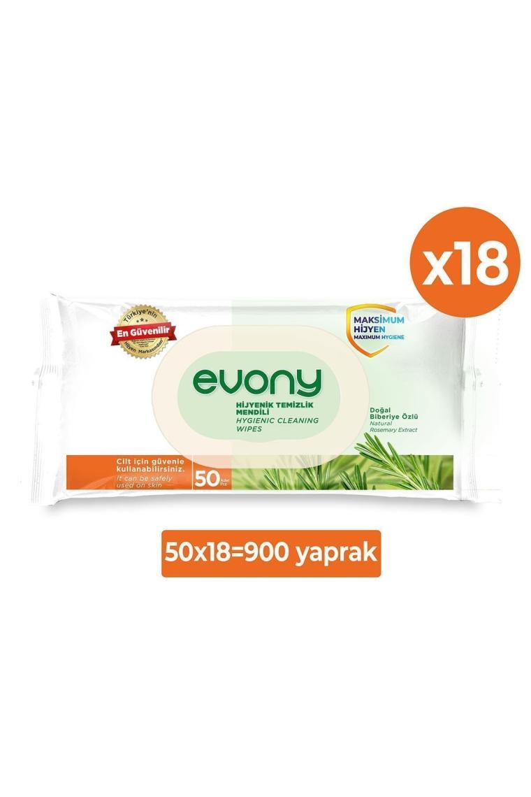 Hijyenik Temizlik Mendili 18x50’li (900 YAPRAK)