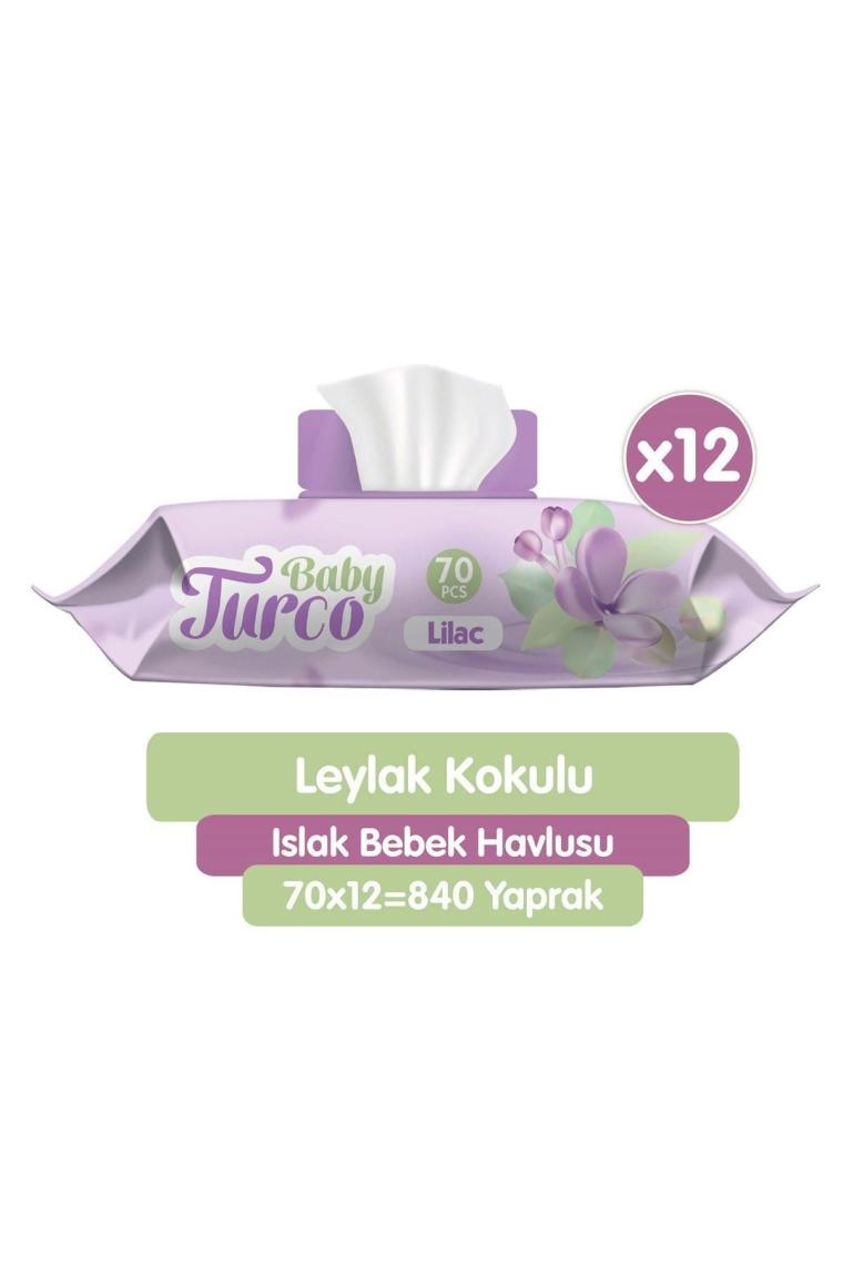 Leylak Kokulu Islak Bebek Havlusu 12x70 Adet