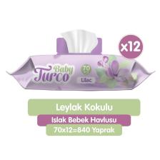 Leylak Kokulu Islak Bebek Havlusu 12x70 Adet