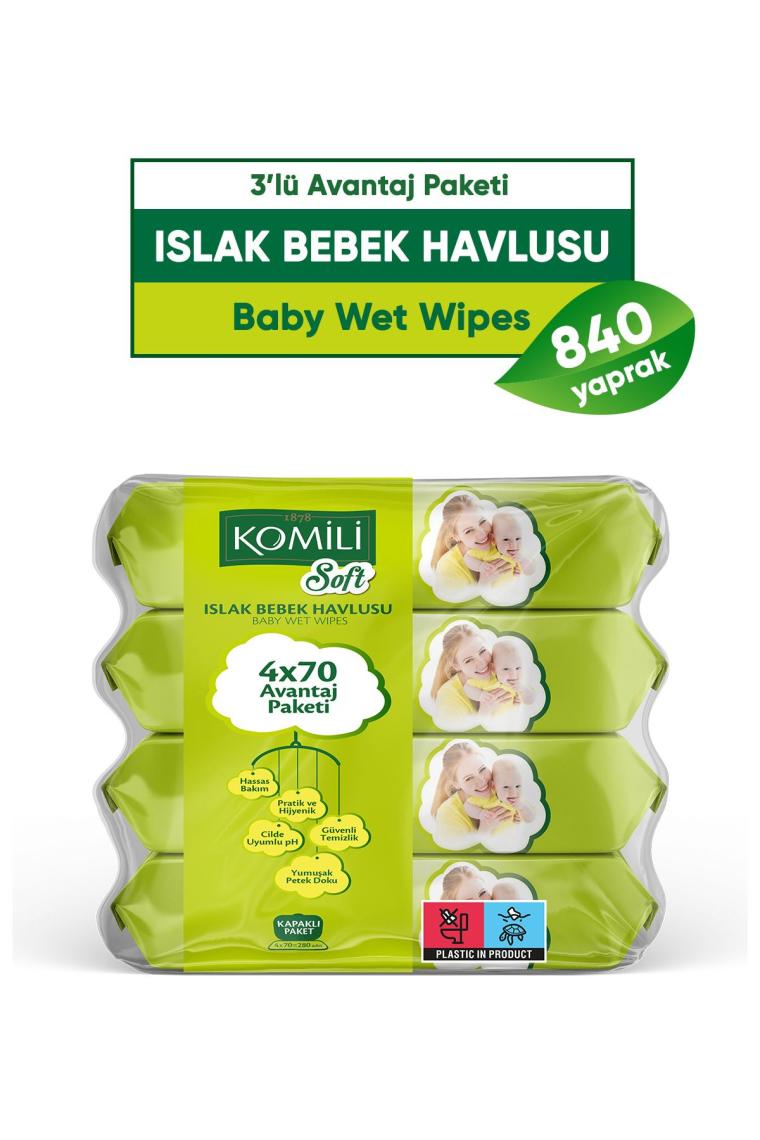 Komili Soft 70 Yaprak 12'li Paket Islak Mendil