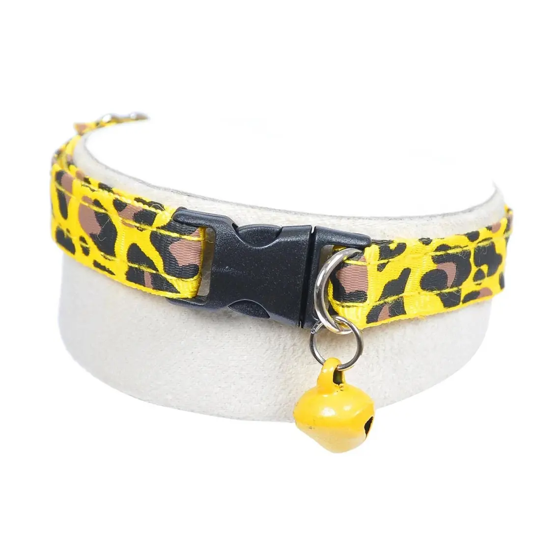 X-Perk Leopar Desenli Zilli Kedi Köpek Taması Sarı