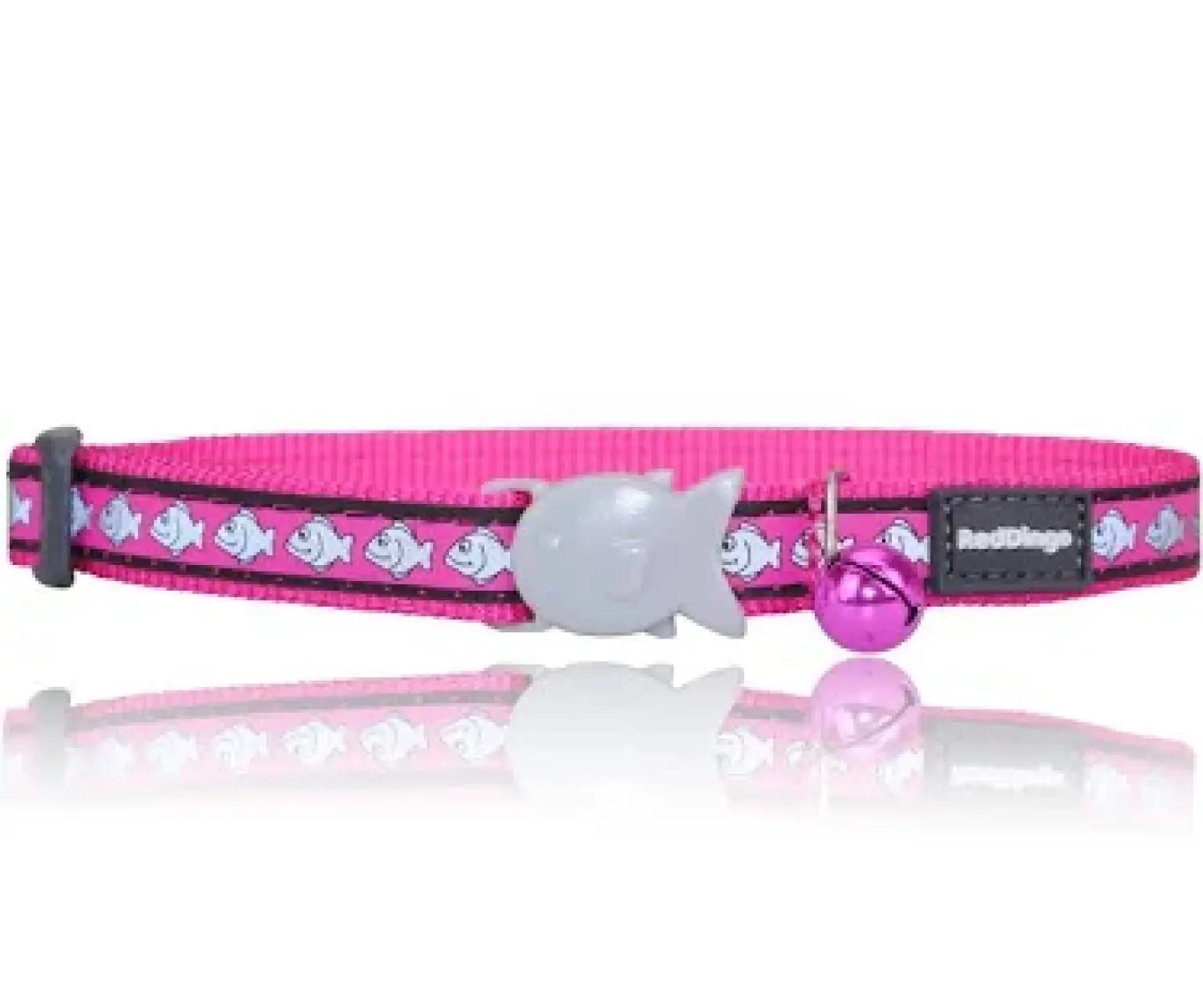 Reddingo Fosforlu Balık Desenli Pembe Kedi Boyun Tasması 12 Mm