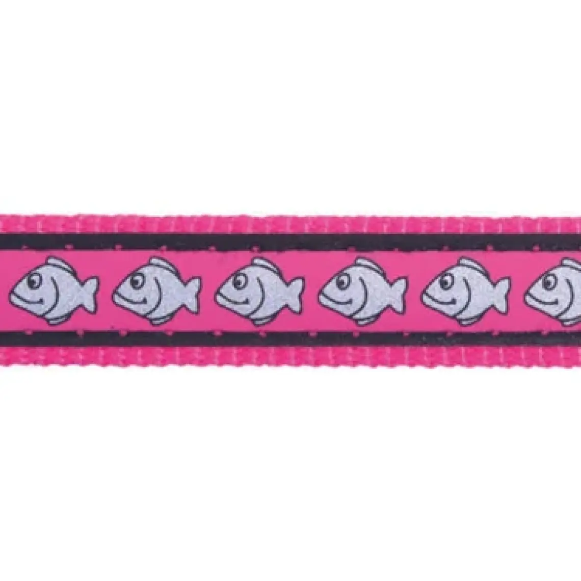 Reddingo Fosforlu Balık Desenli Pembe Kedi Boyun Tasması 12 Mm