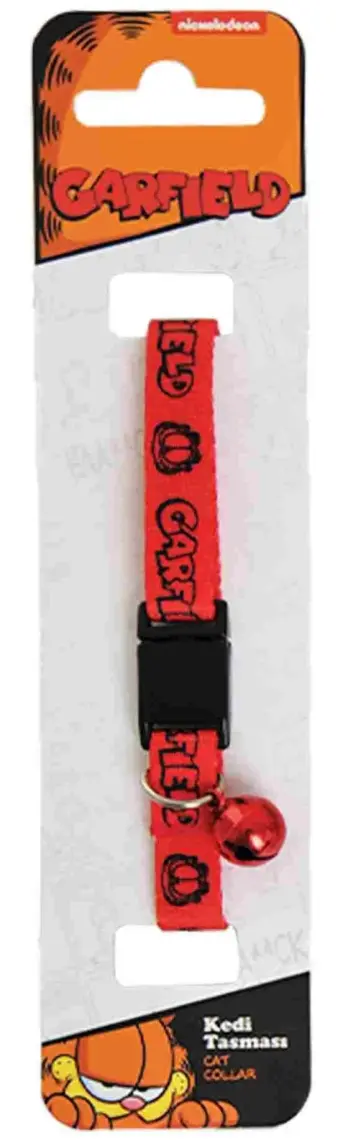 Garfield  Boyun Tasması 1 cm Kırmızı Graffıtı Font