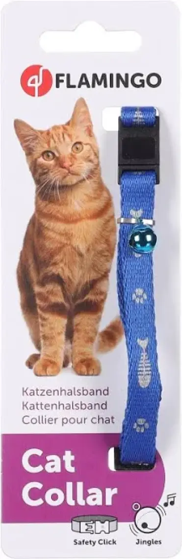 Karlie Kedi Tasması Çıng. 30Cm Mavi