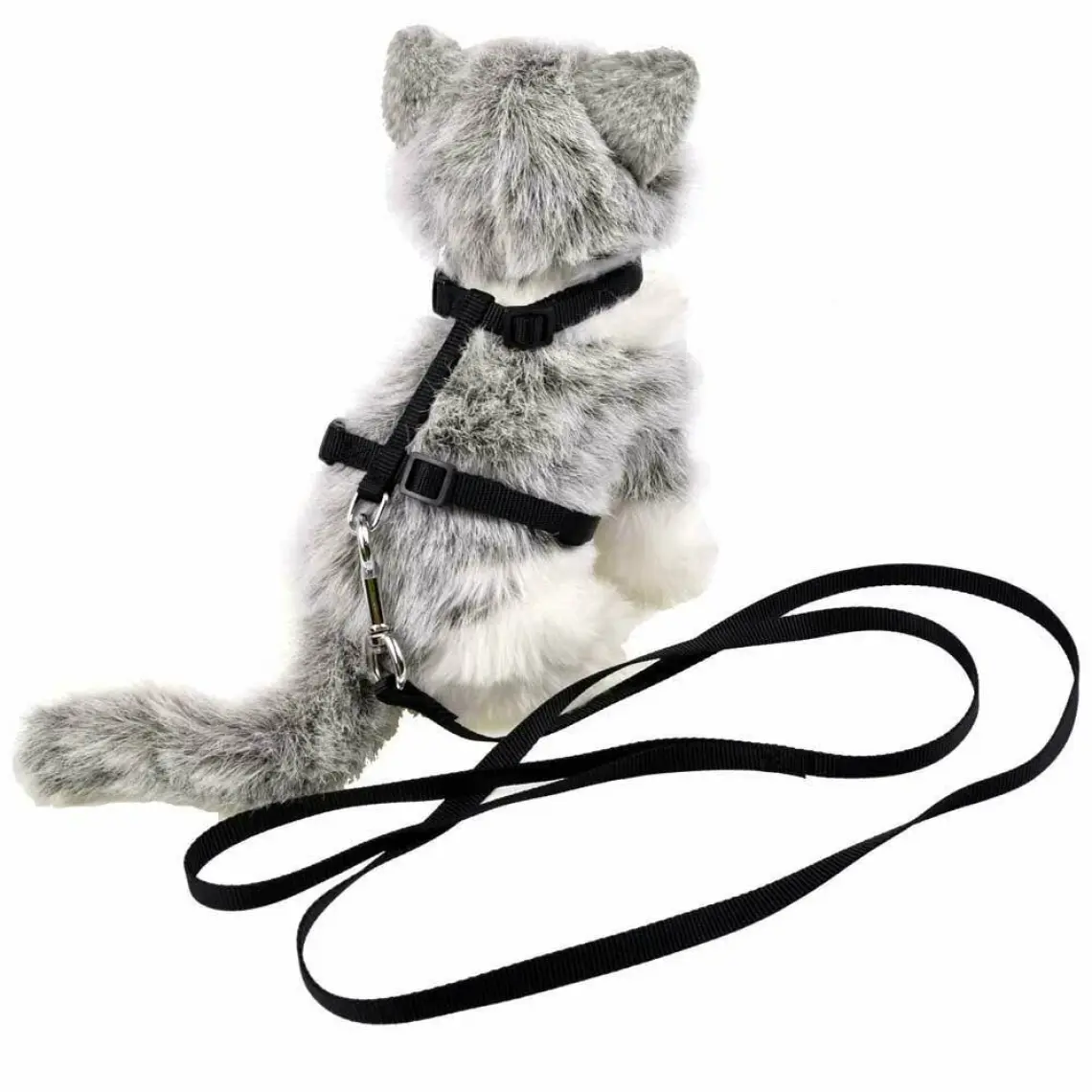 Cattie Kedi Göğüs ve Gezdirme Tasma Takımı Siyah 1x25-40 Cm