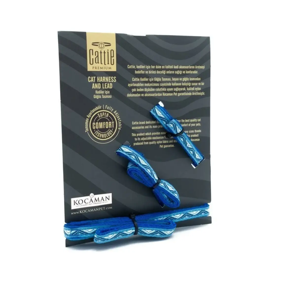 Cattie Desenli Kedi Göğüs ve Gezdirme Tasma Aparatı Pembe 1x25-40