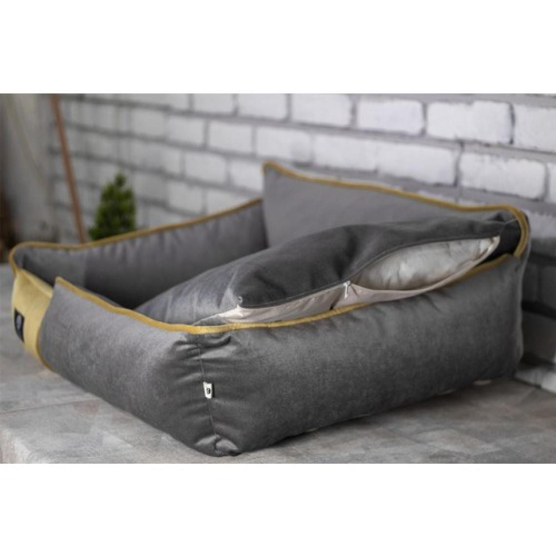 Nohov Nohov  Lux Seri İç Mekan Fermuarlı Yıkanabilir Kedi ve Köpek Yatağı Gri S