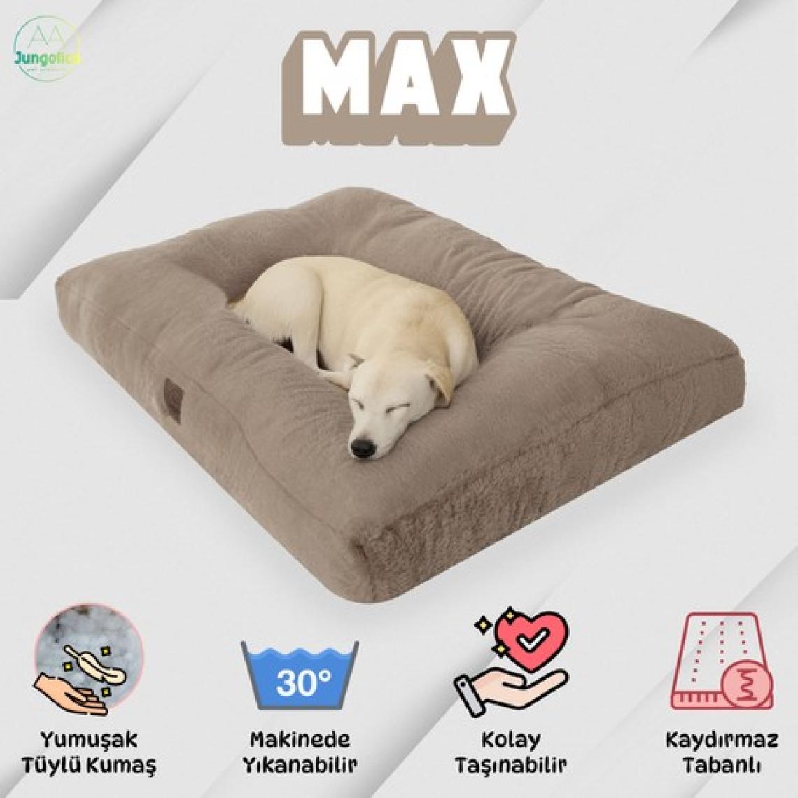 Jungolica Pet Products Max, Ultra Yumuşak, Kaydırmaz Tabanlı, Konforlu Kedi ve Köpek Minderi