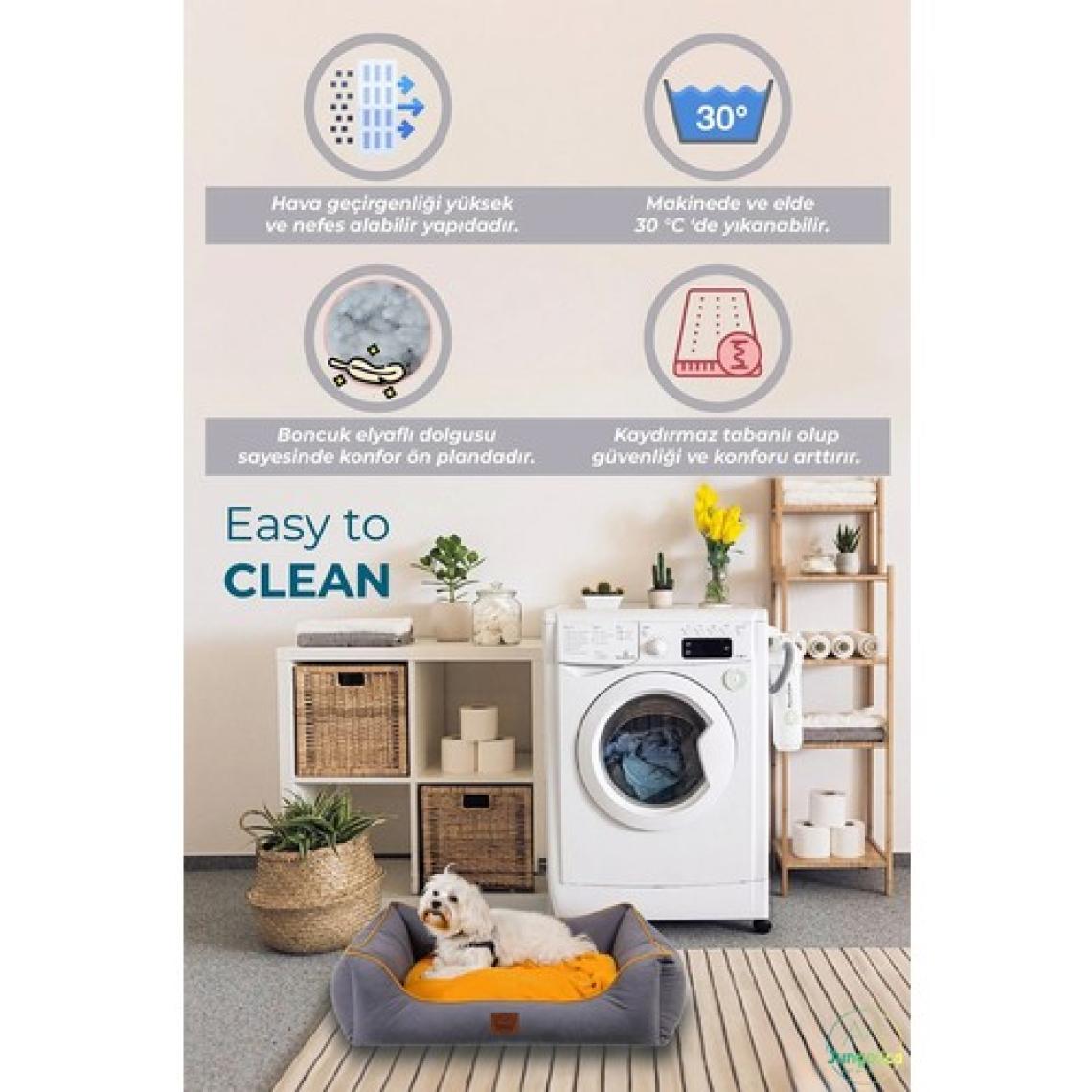 Jungolica Pet Products Lucy, Çift Taraflı Minderli, Ultra Yumuşak, Kaydırmaz Tabanlı, Yıkanabilir Kedi ve Köpek Yatağı