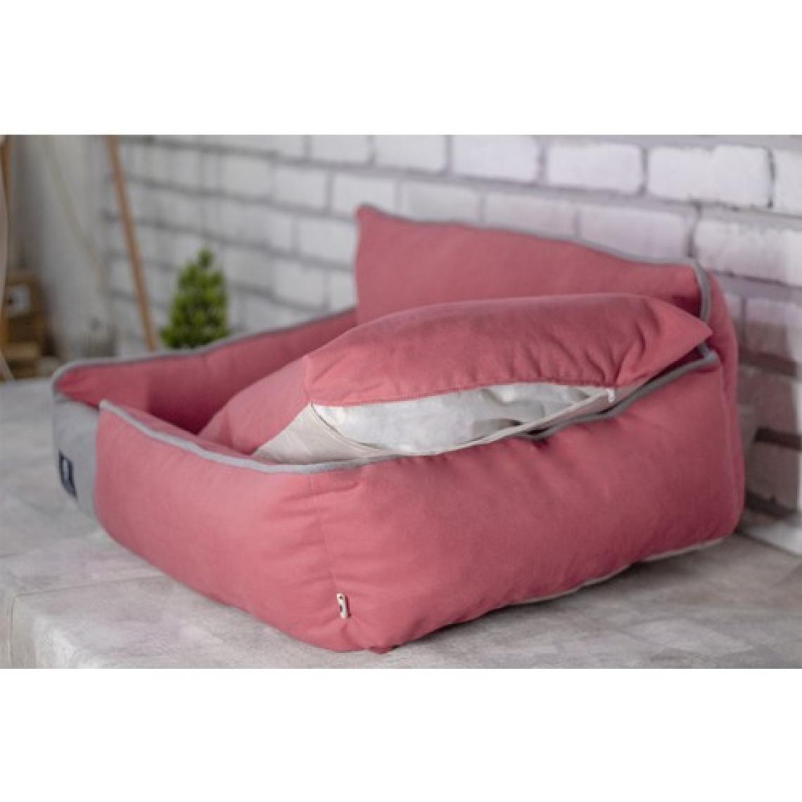 Nohov  Lux Seri İç Mekan Fermuarlı Yıkanabilir Kedi ve Köpek Yatağı Pembe L