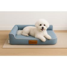 Bolster-L Üst Kalite Köpek Yatağı Süngerli Sıvı Geçirmez Alezli. %100 Elyaflı. 2 Fermuarlı