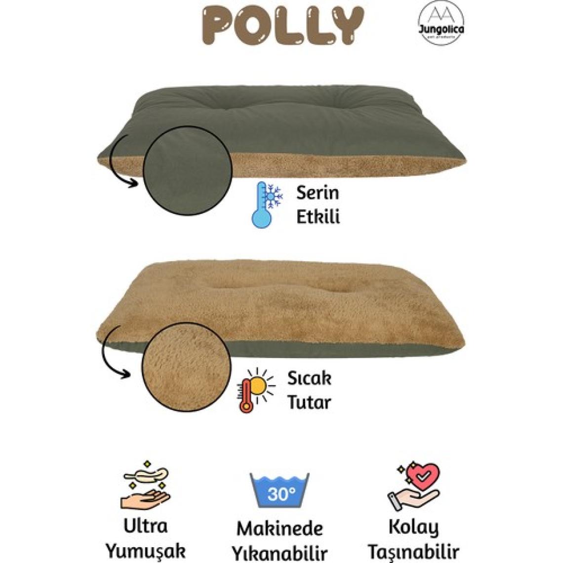 Jungolica Pet Products Polly, Çift Taraflı Kullanılabilen, Yıkanabilir Kedi ve Köpek Minderi