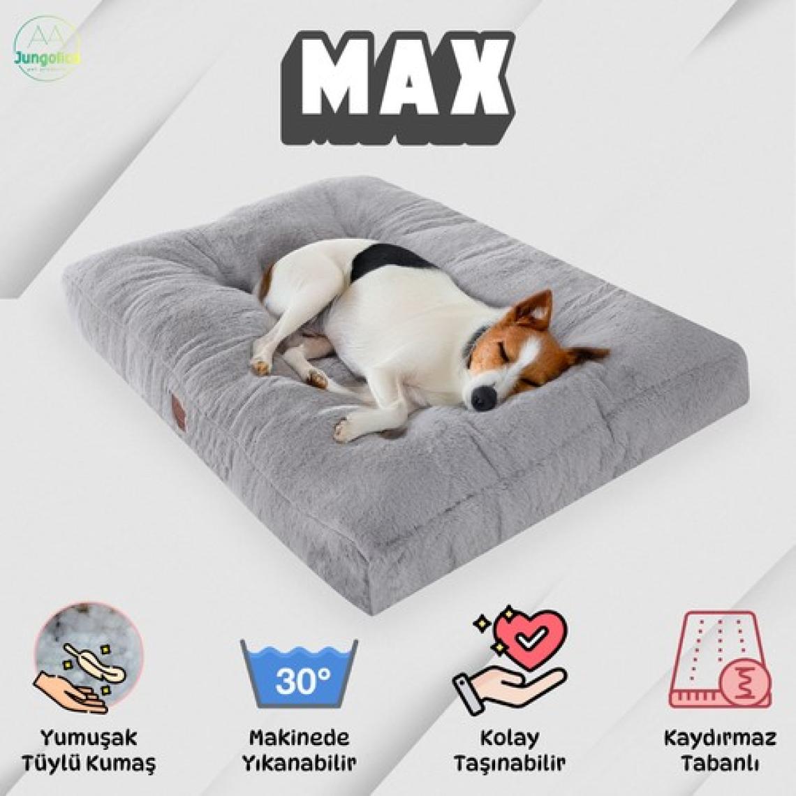 Jungolica Pet Products Max, Ultra Yumuşak, Kaydırmaz Tabanlı, Konforlu Kedi ve Köpek Minderi