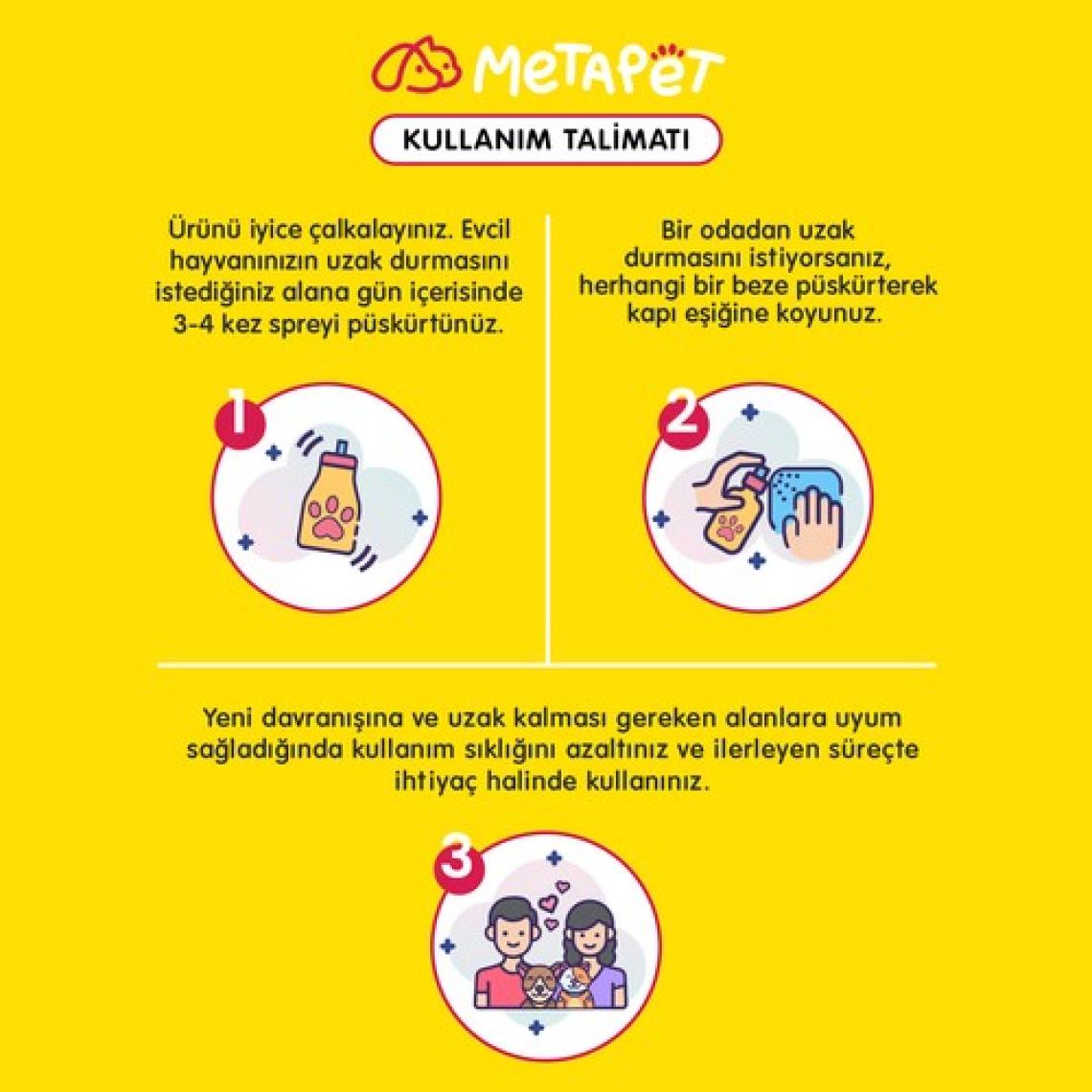 Metapet Organik Kedi Eğitim Spreyi, Tırmalama Işaretleme Engelleyici, Caydırıcı Etkili, Tuvalet Eğitimi