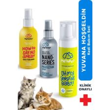 Metapet Kedi Bakım Ürünleri Seti, Eğitim Spreyi, Nano Series Hijyen Spreyi Ve Kuru Şampuan