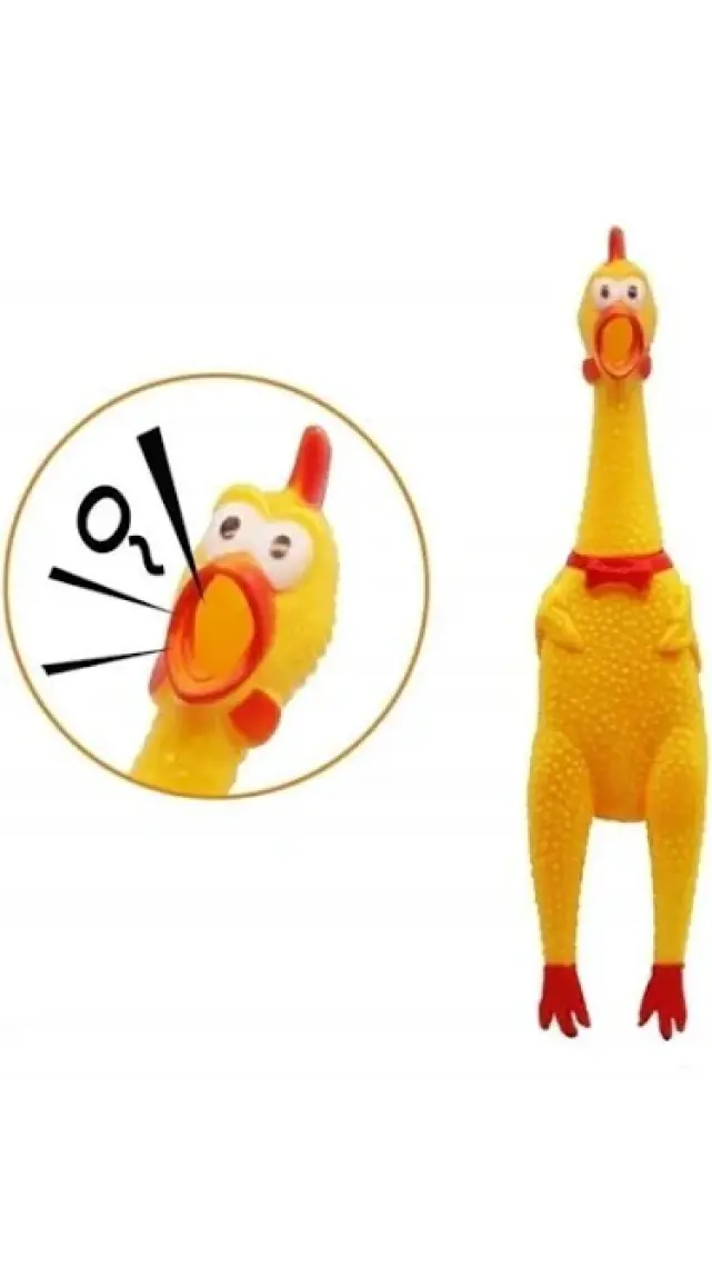 Carino Öten Tavuk Köpek Oyuncağı Medium 30 cm