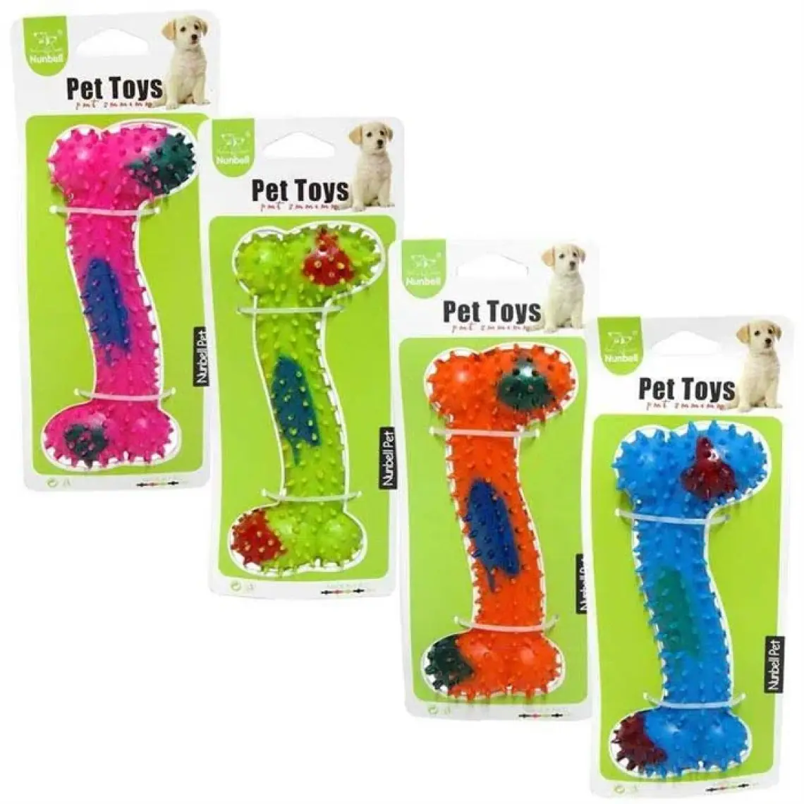 Nunbell Plastik Dikenli Kemik Köpek Oyuncağı 15cm