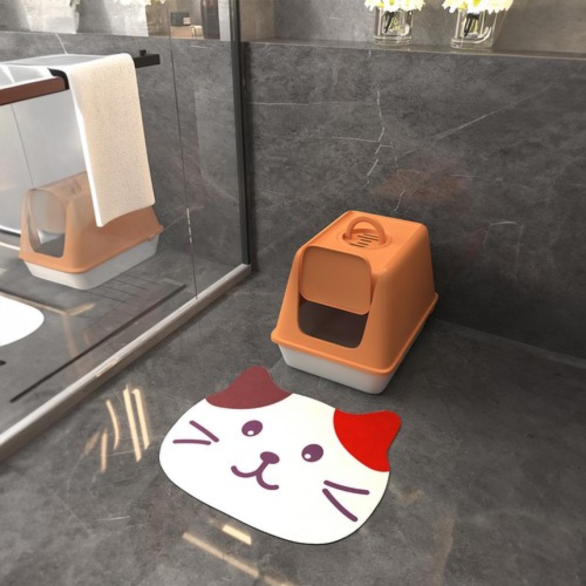 Arnee Kedi Tuvalet Önü Paspası Büyük Boy Desenli Kedi Kumu Paspası 50 x 60 cm