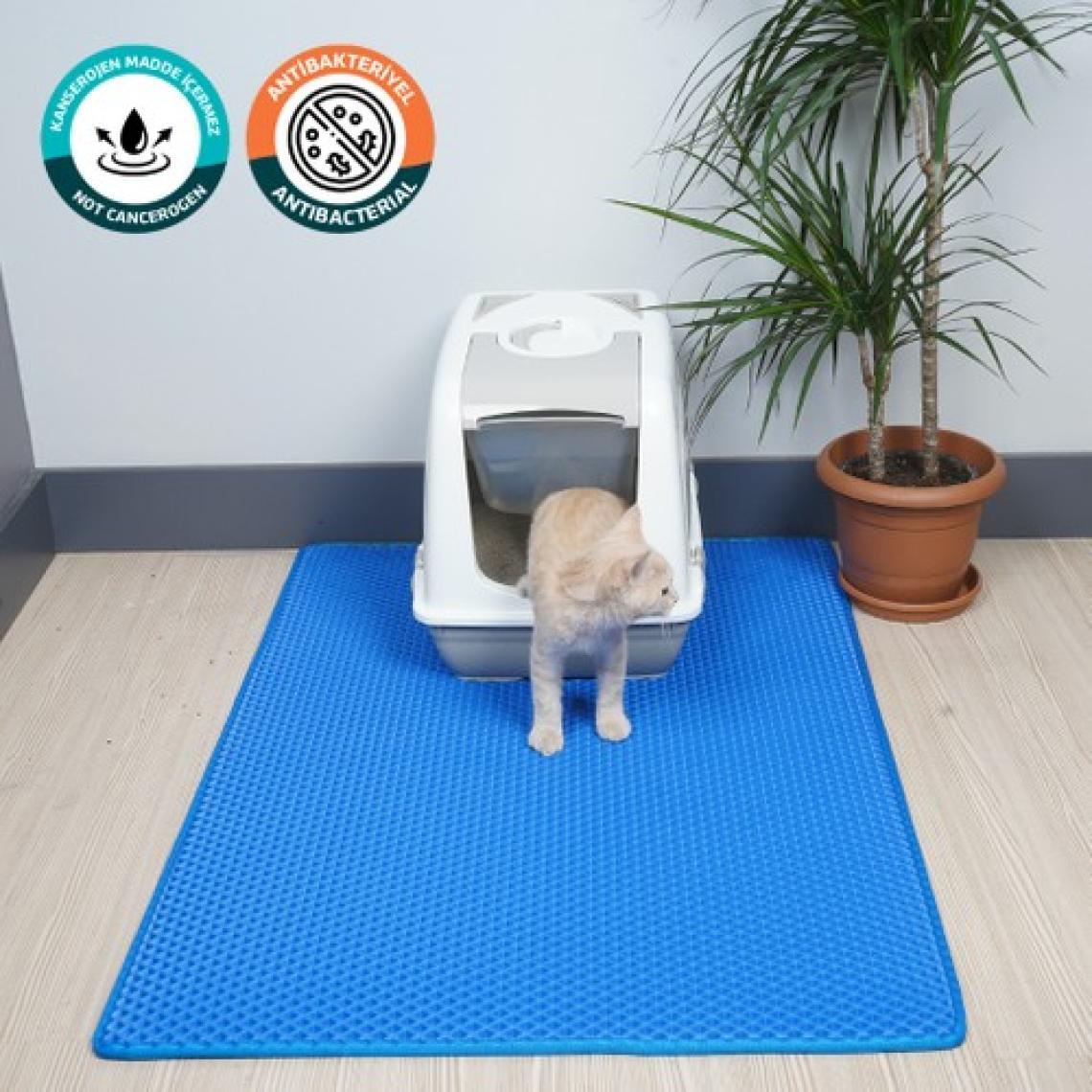 Eva Türkiye (75X110 CM) Kedi Tuvalet Önü Paspası Kedi Kumu Paspası Kedi Matı