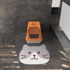 Arnee Kedi Tuvalet Önü Paspası Büyük Boy Desenli Kedi Kumu Paspası 50 x 60 cm