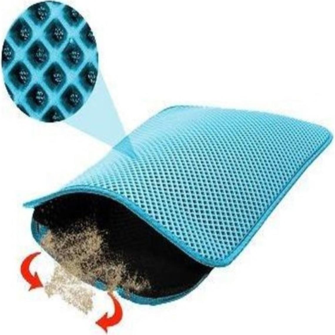 Tineke Elekli Kedi Tuvalet Önü Paspası 60X42 CM Kedi Paspası Turkuaz