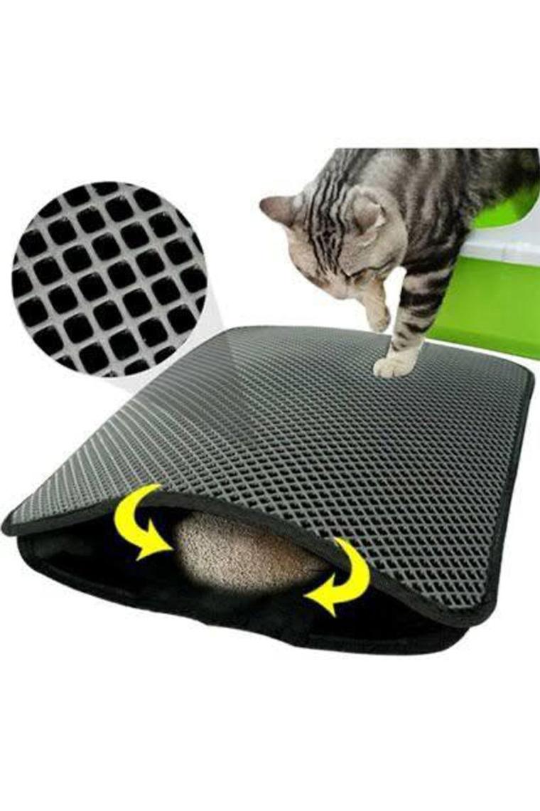 KEDI KUMU PASPASI BASIC GRİ Elekli Tuvalet Önü Paspası