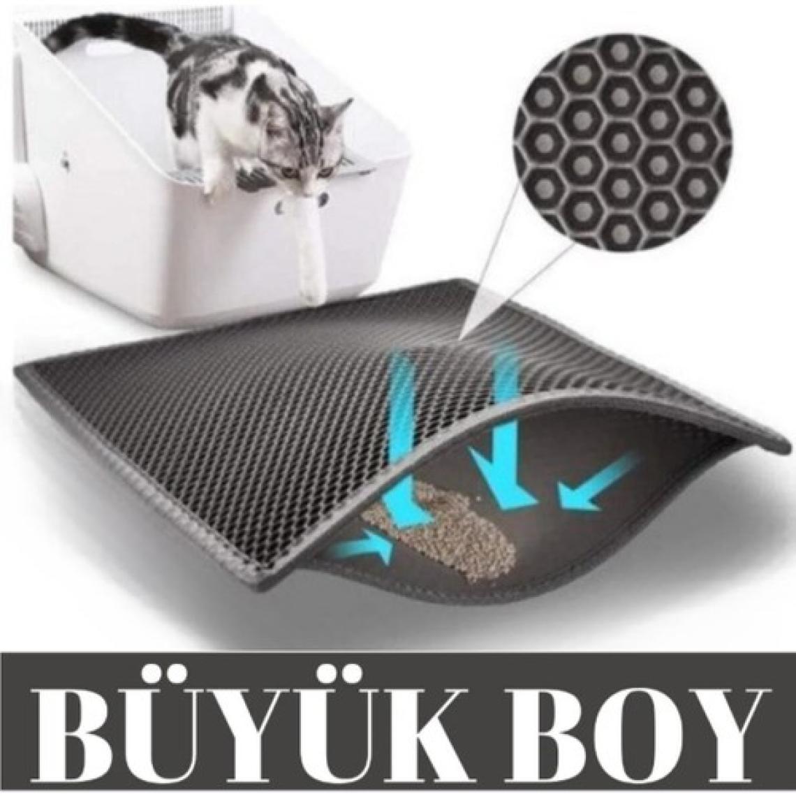 Skyinn Kedi Kumu Paspası Kedi Tuvalet Önü Elekli Paspas Yıkanabilir Silinebilir