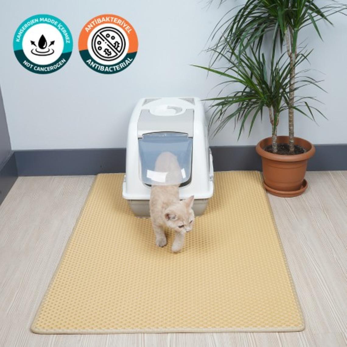 Eva Türkiye (75X110 CM) Kedi Tuvalet Önü Paspası Kedi Kumu Paspası Kedi Matı