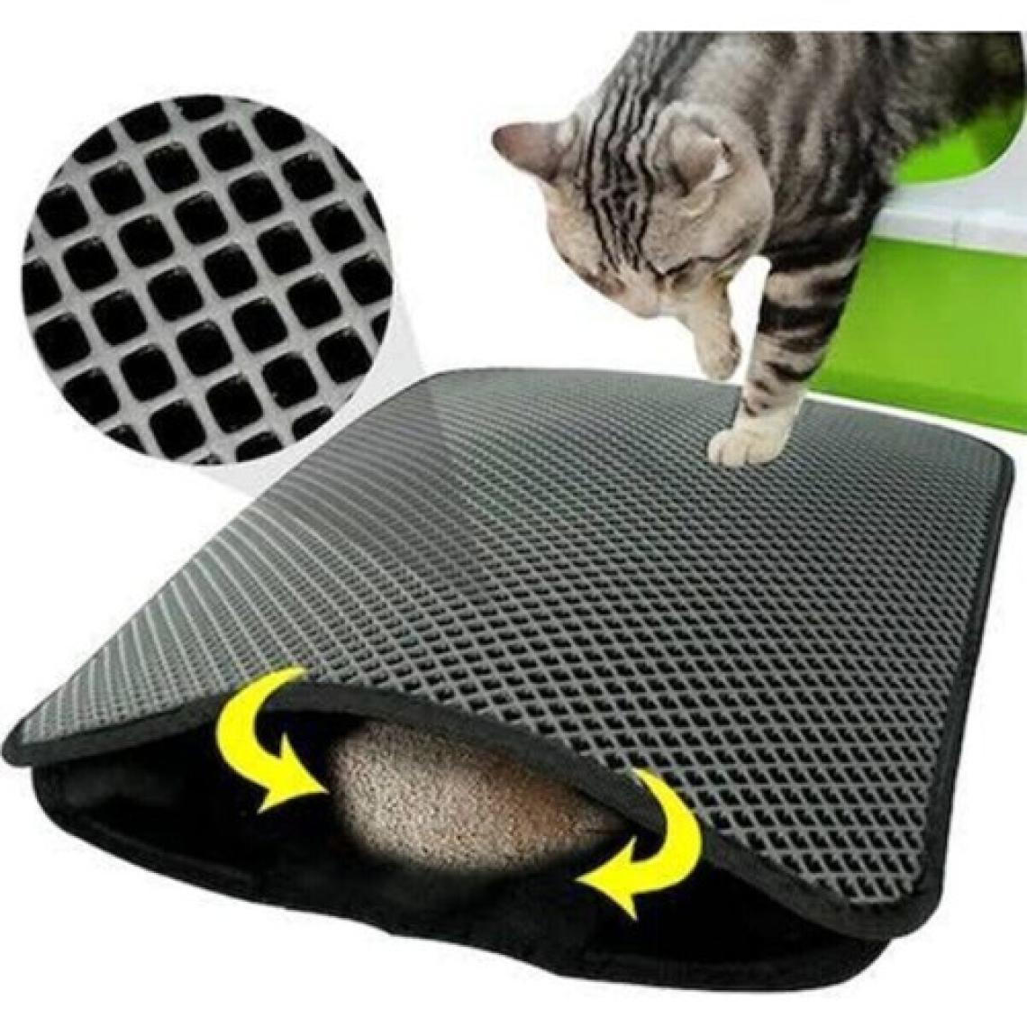 Yıldızhane Elekli Kedi Tuvalet Önü Paspası 60 x 45 cm Gri