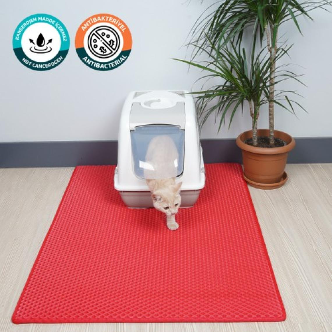 Eva Türkiye (75X110 CM) Kedi Tuvalet Önü Paspası Kedi Kumu Paspası Kedi Matı