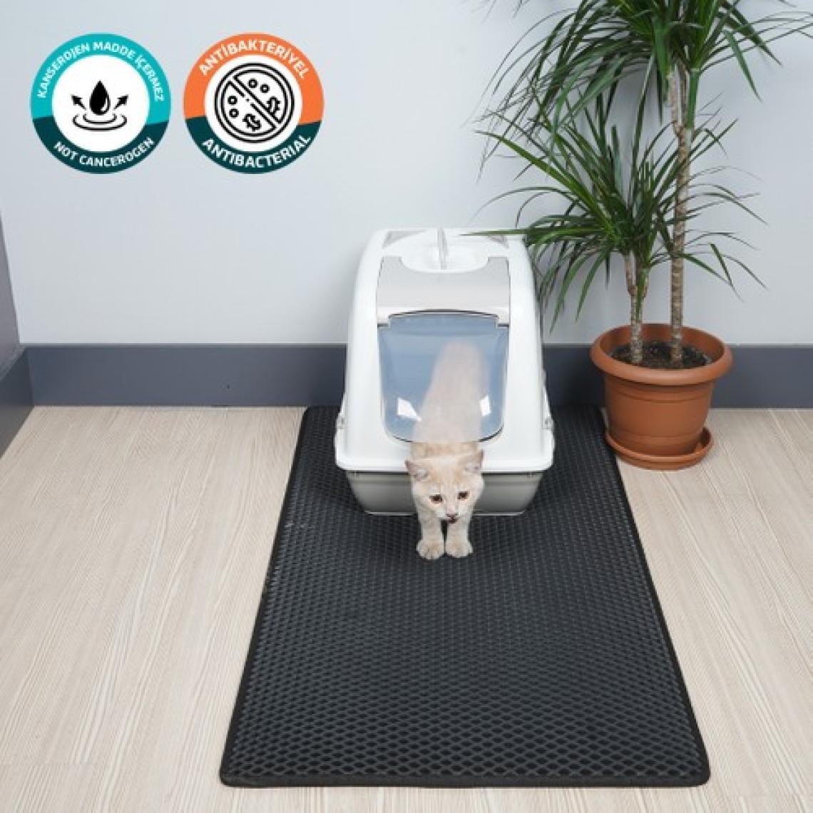 Eva Türkiye 60X110 cm Kedi Tuvaleti Önü Paspası Kedi Kumu Paspası