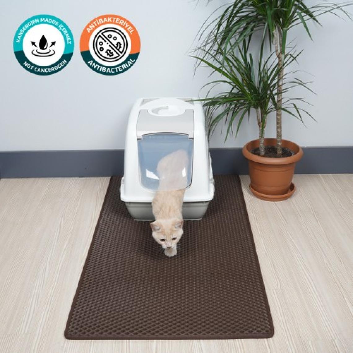 Eva Türkiye 60X110 cm Kedi Tuvaleti Önü Paspası Kedi Kumu Paspası